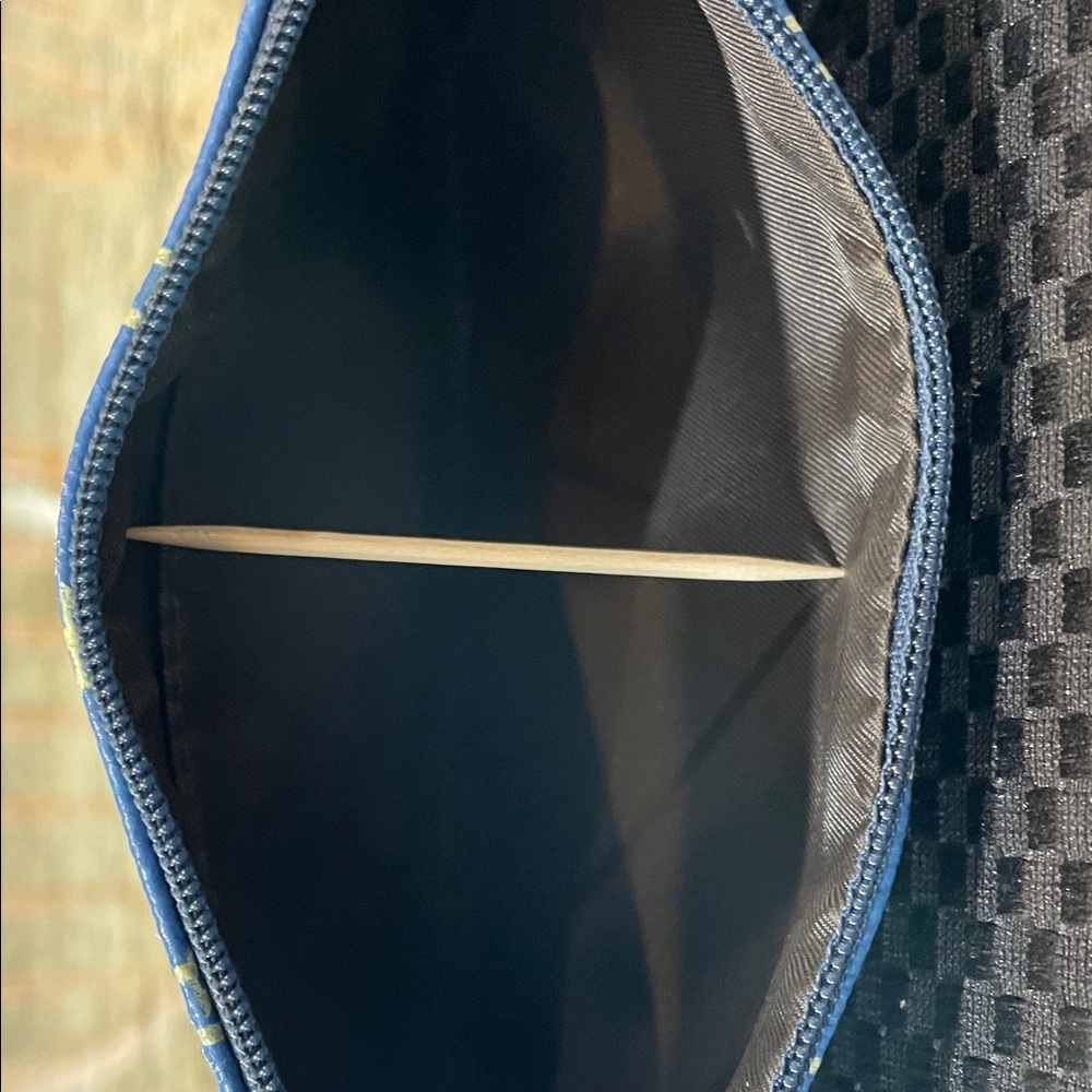 Dooney & Bourke Blue and Gold Monogram Wristlet - Picture 5 of 8